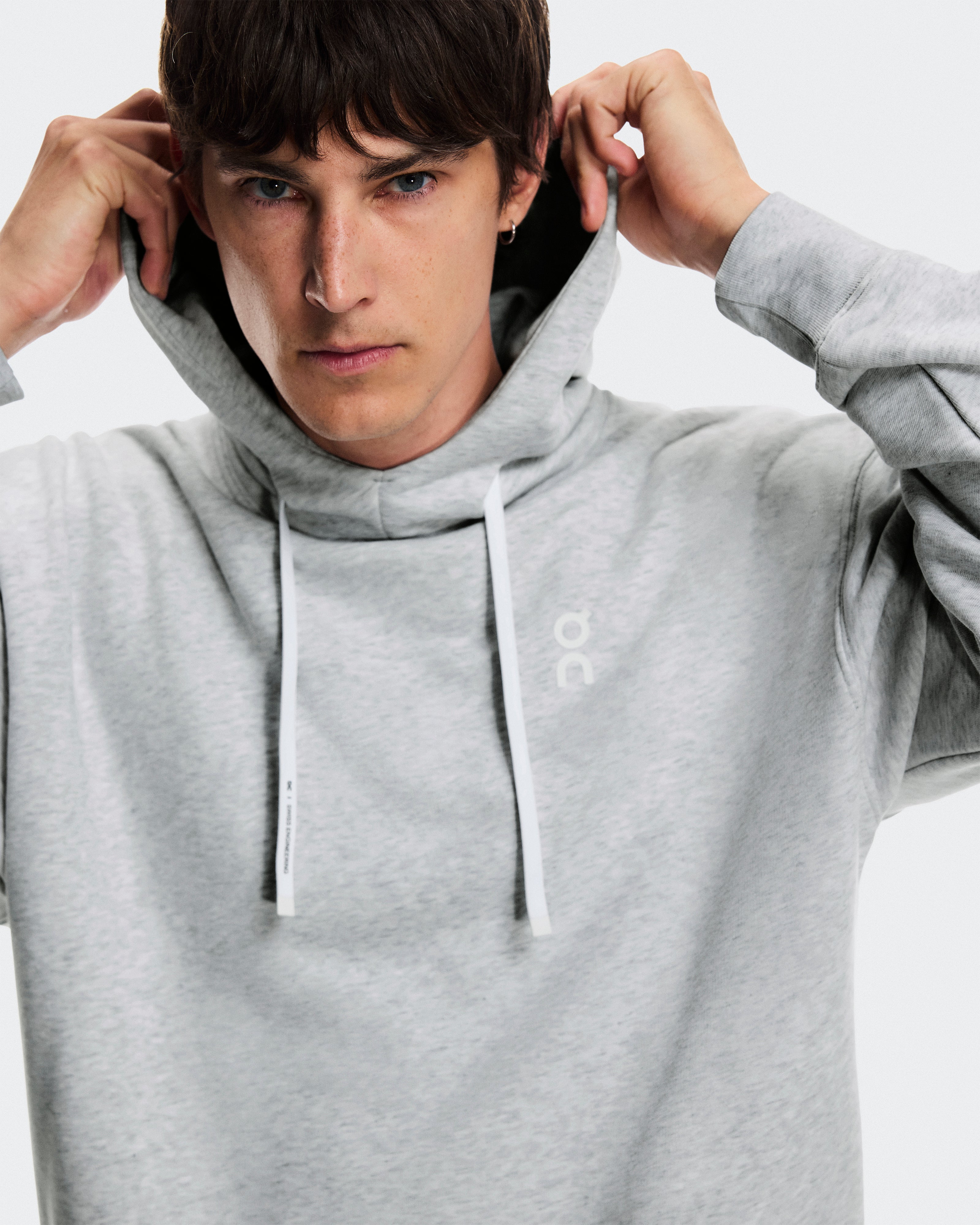 On Club Hoodie Smash Grey Heather