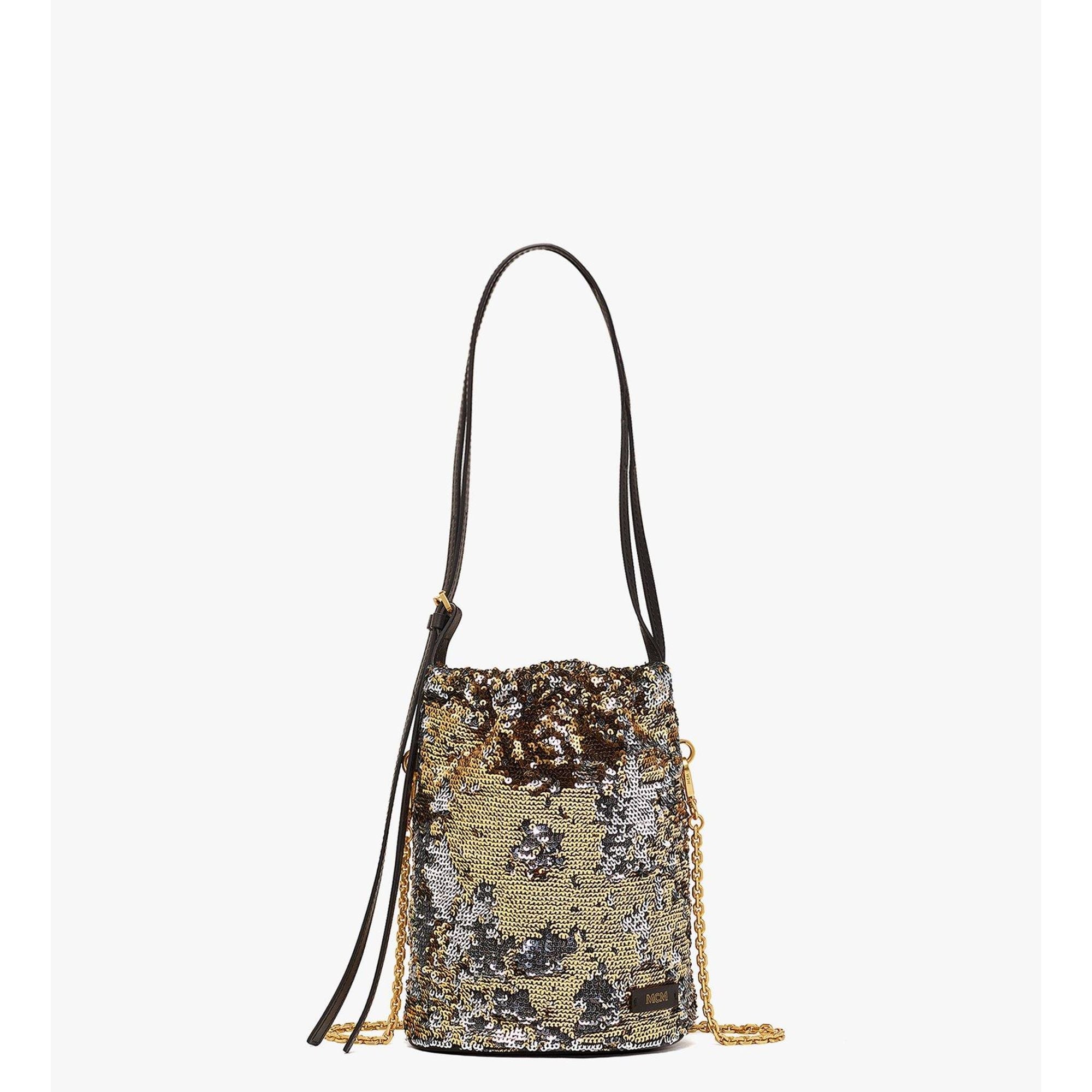 MCM Himmel Sequin Drawstring Bag