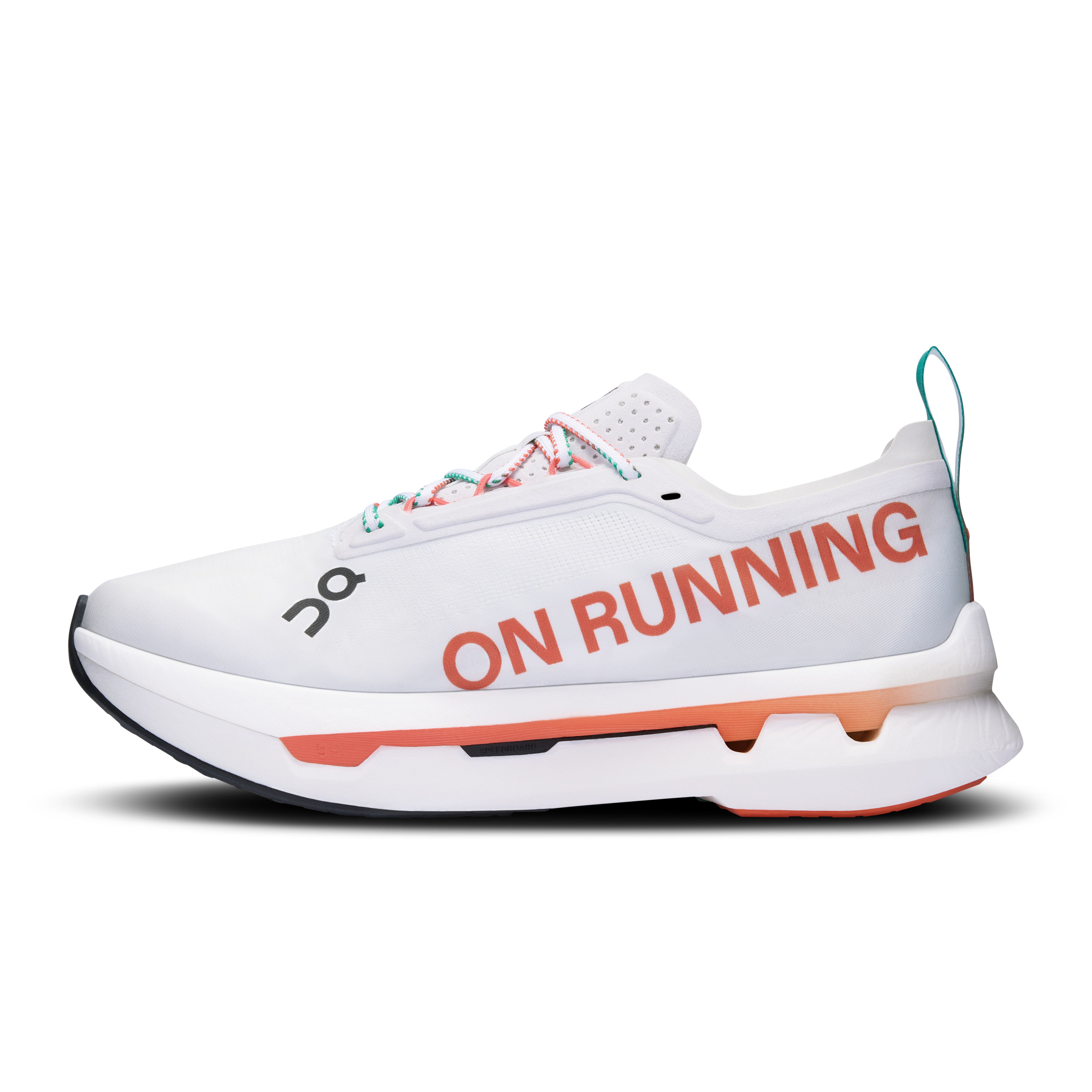 on running cloudboom zon runninge white flame (women's)