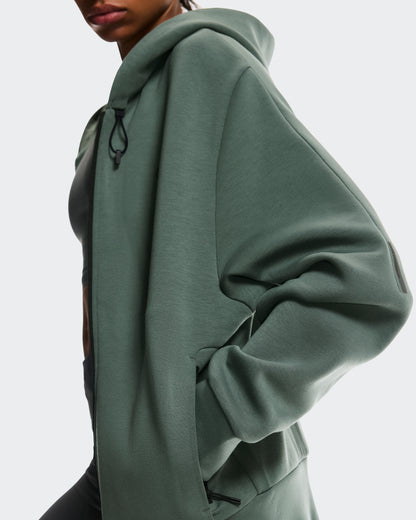 On Focus Tech Zip Hoodie Olive (Women's)