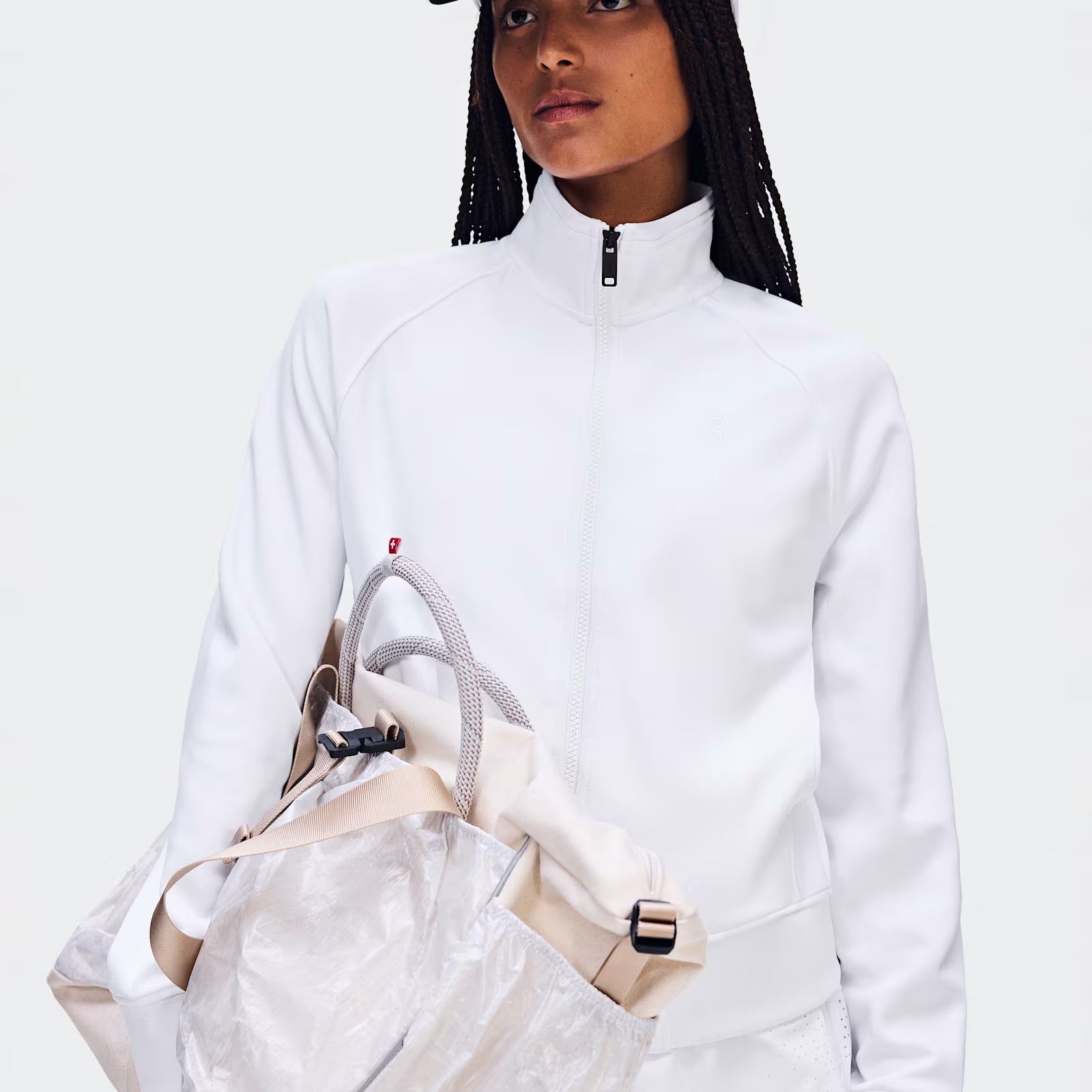 On Courtside Full Zip Ldn White (Women'S)