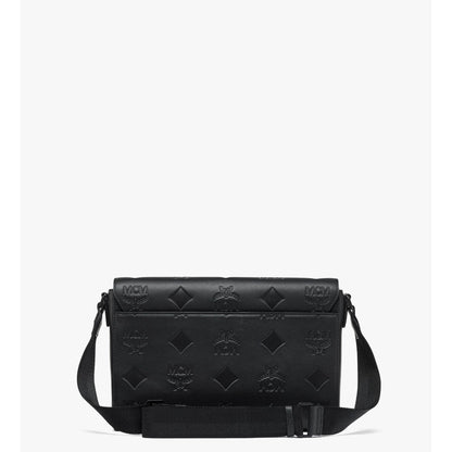 MCM Klassik Messenger In Maxi Monogram Leather