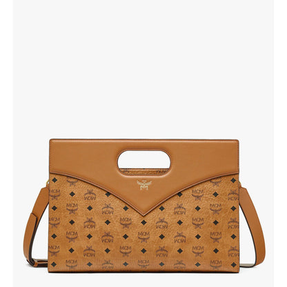 MCM Diamond Tote In Visetos Leather Mix