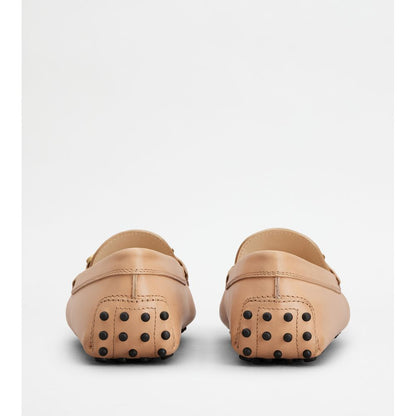 Tods Kate Gommino Driving Shoes In Leather Pink Womens
