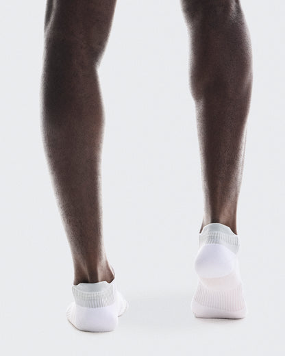 On Performance Run Sock Low White | Glacier