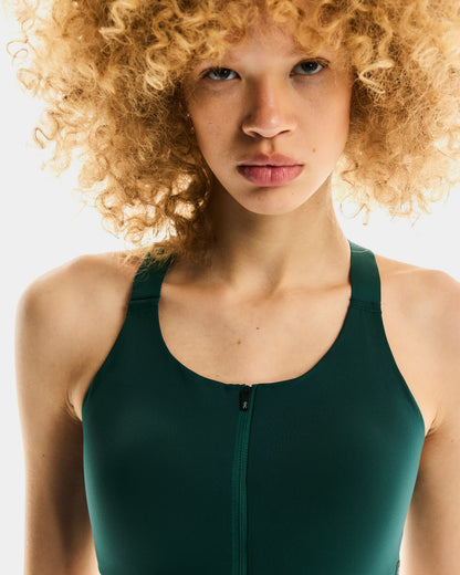 On Endurance Bra Zip Spirulina (Women's)
