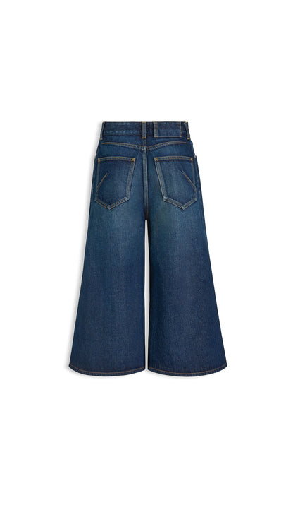 Alaïa Palazzo Denim Shorts