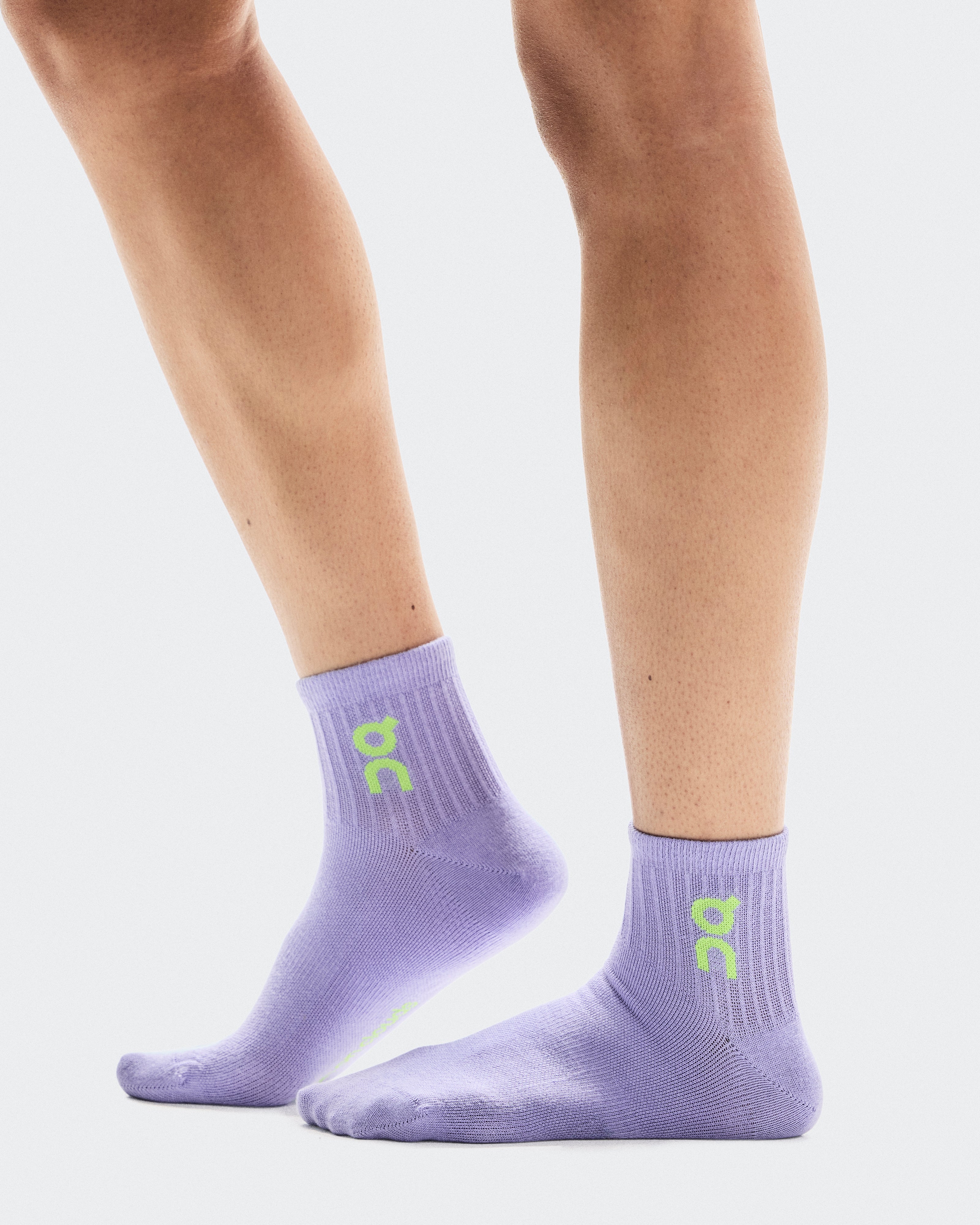 On Logo Sock Mid 3P Orchid | Comet