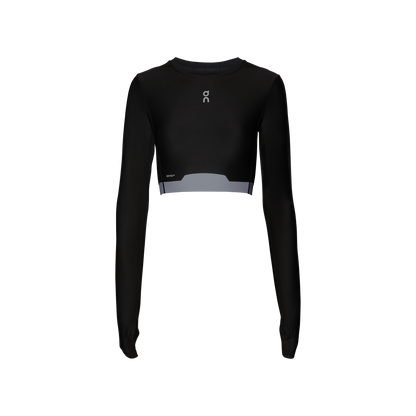 On Train Long Sleeve Crop Black (Women's)