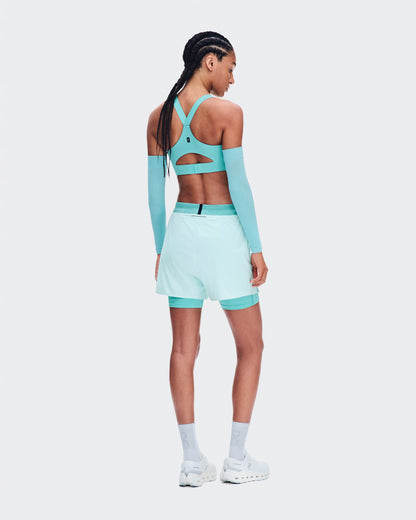 On Endurance Bra Zip Aquamarine (Women'S)