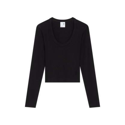 On All-Day Ribbed Long-T Black (Women'S)