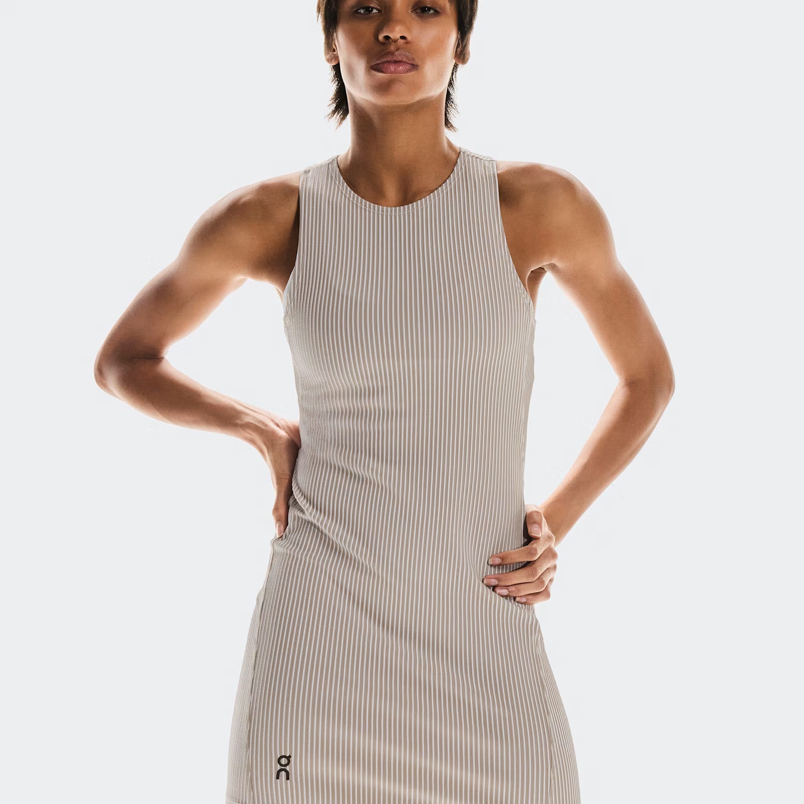 On All-Day Ribbed Dress Desert | White (Women'S)