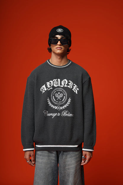 Varsity Sweater (Dark Grey)