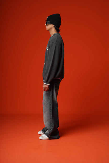 Varsity Sweater (Dark Grey)