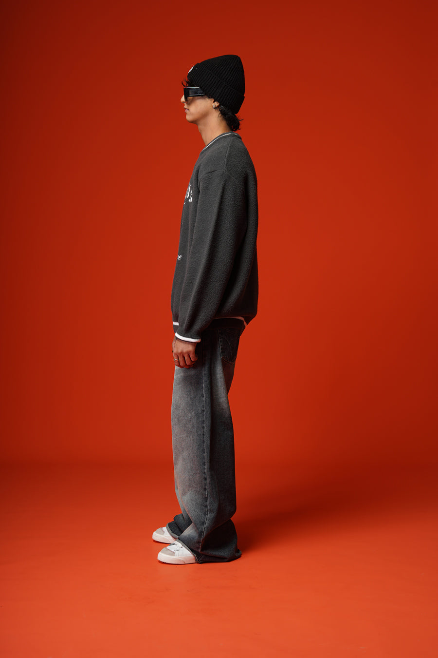 Varsity Sweater (Dark Grey)