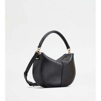Tods T Case Hobo Bag In Leather Mini Black
