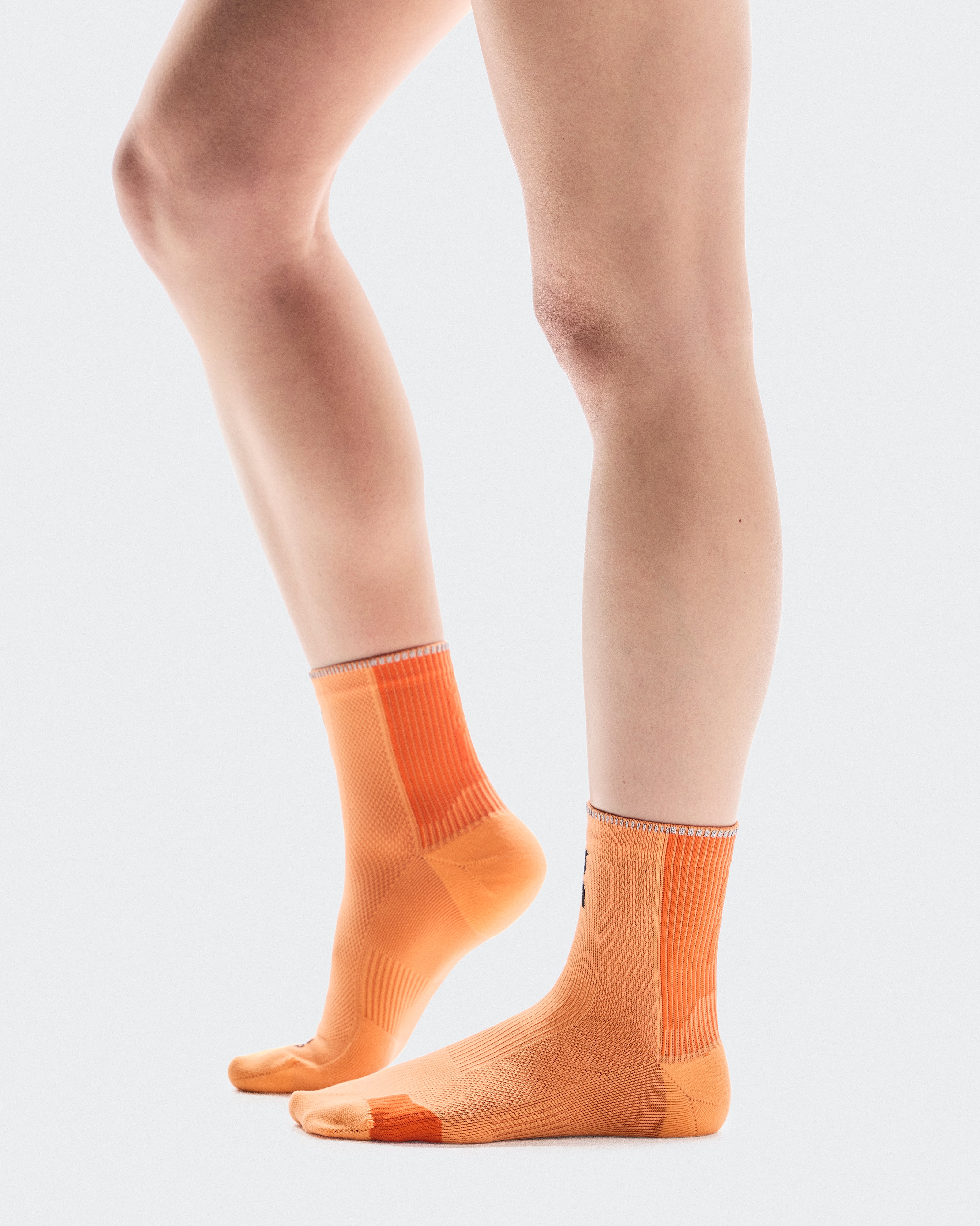 On Performance Run Sock Mid Tangerine | Flame