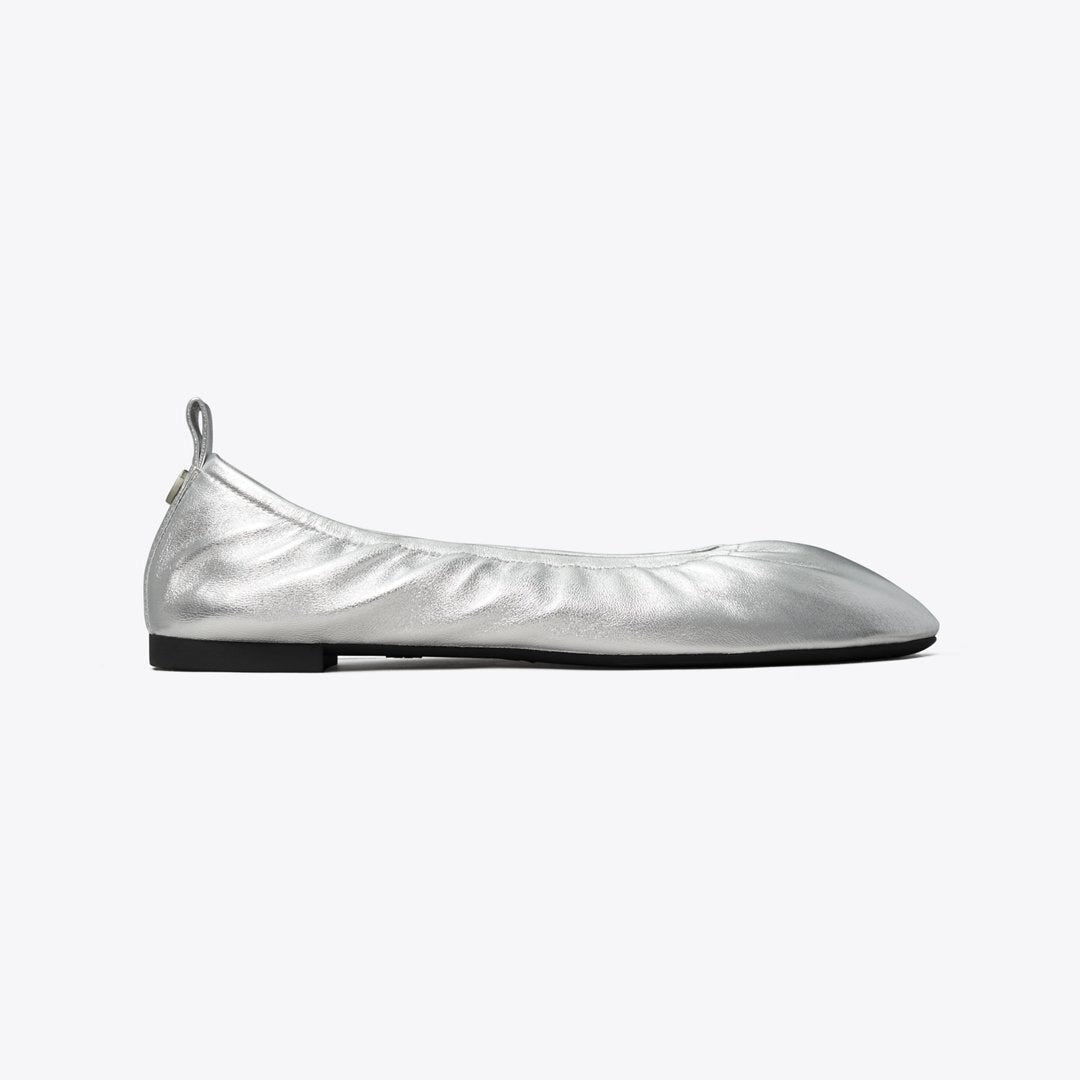 Tory Burch Eddie Ballet SILVER