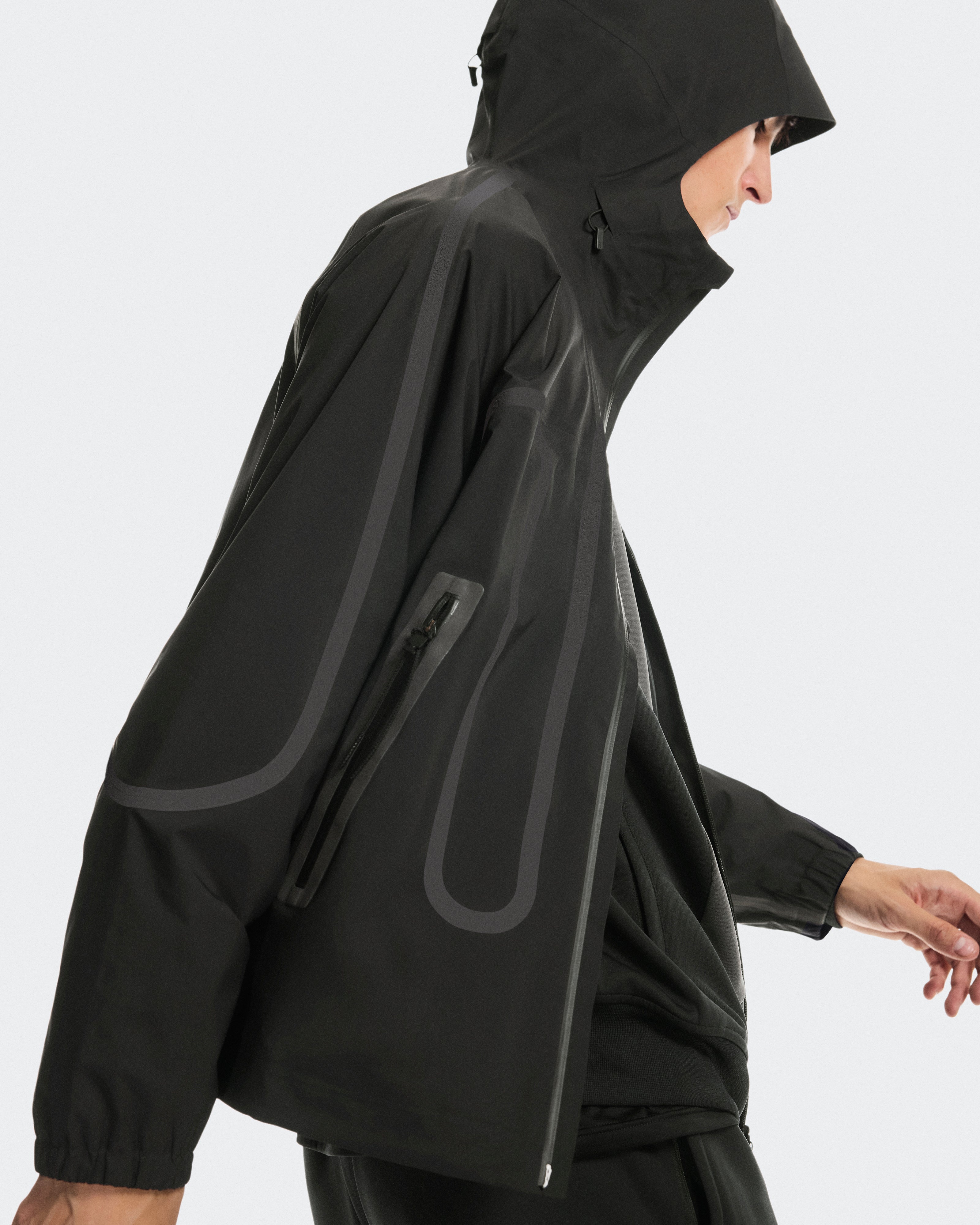 On Waterproof Jacket Ikon Black