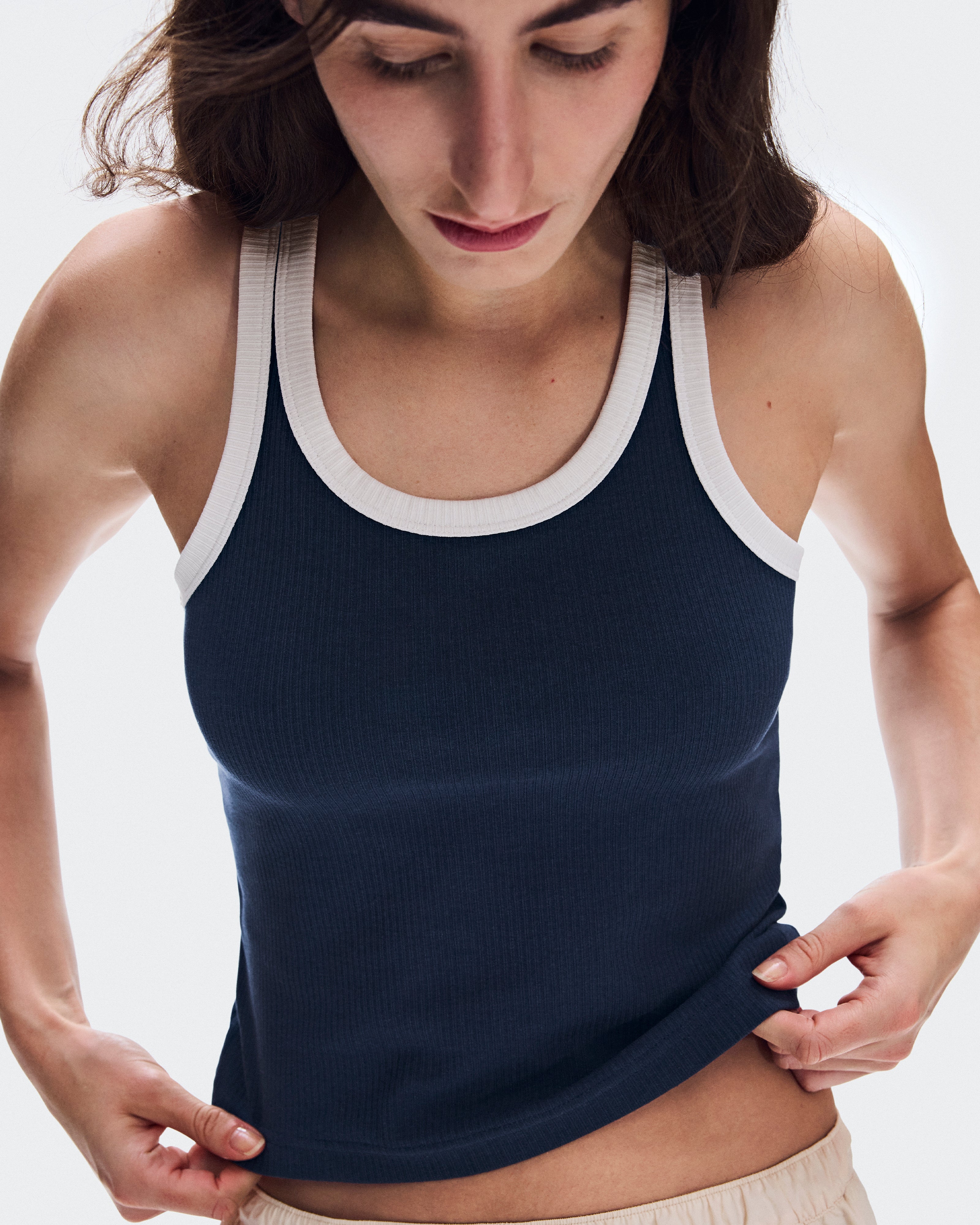 On All-Day Ribbed Tank Midnight (Women'S)