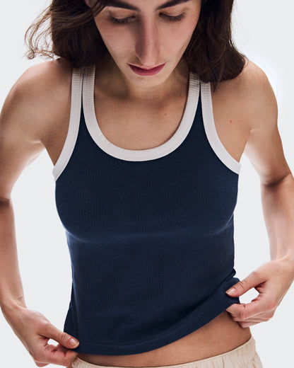 On All-Day Ribbed Tank Midnight (Women'S)