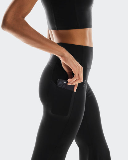 On Studio Flared Tights 32" Black (Women's)