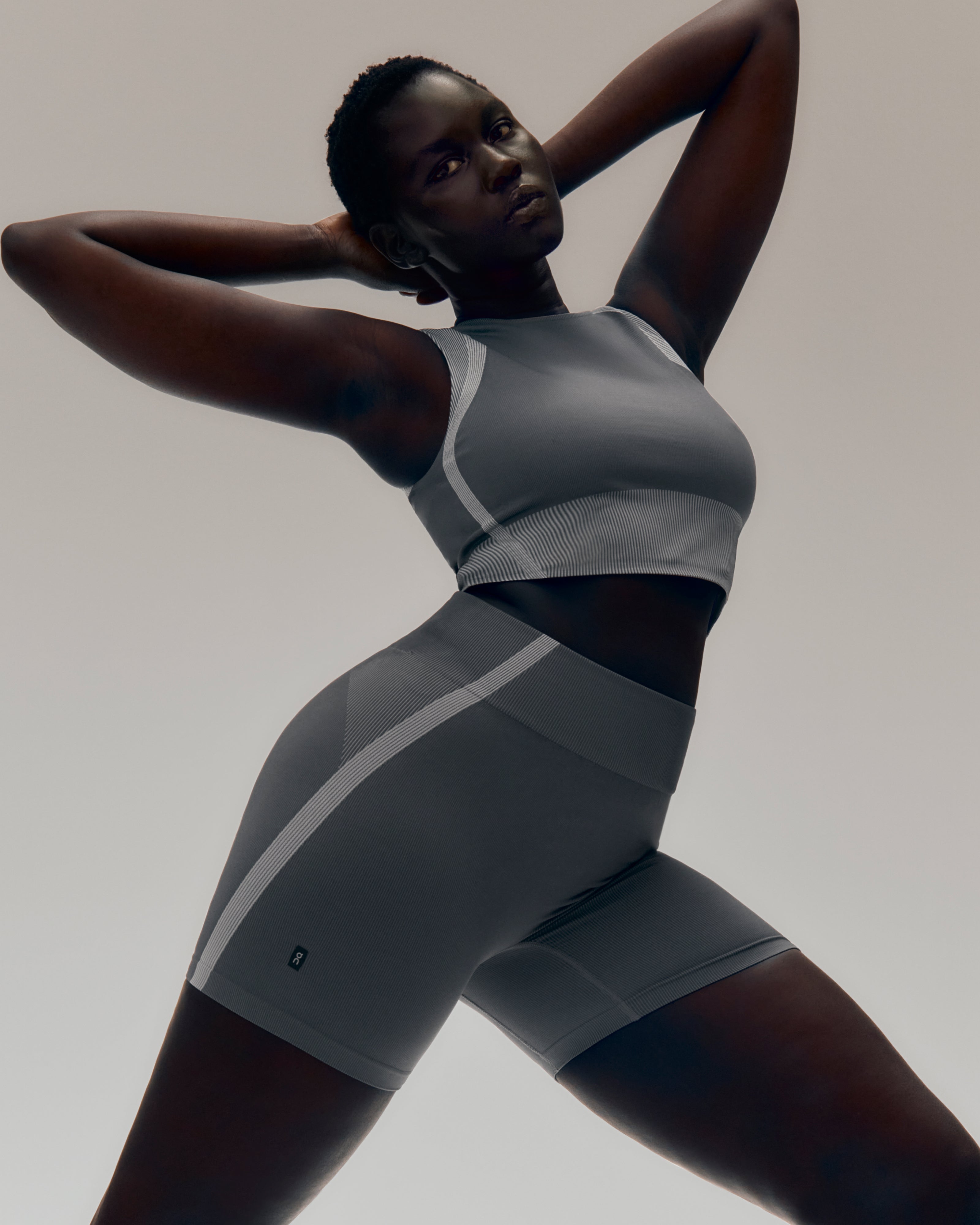 On Studio Knit Shorts Rock | Glacier (Women'S)