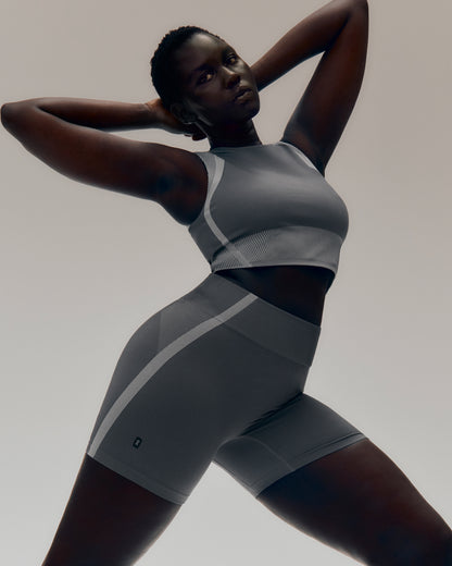 On Studio Knit Shorts Rock | Glacier (Women'S)