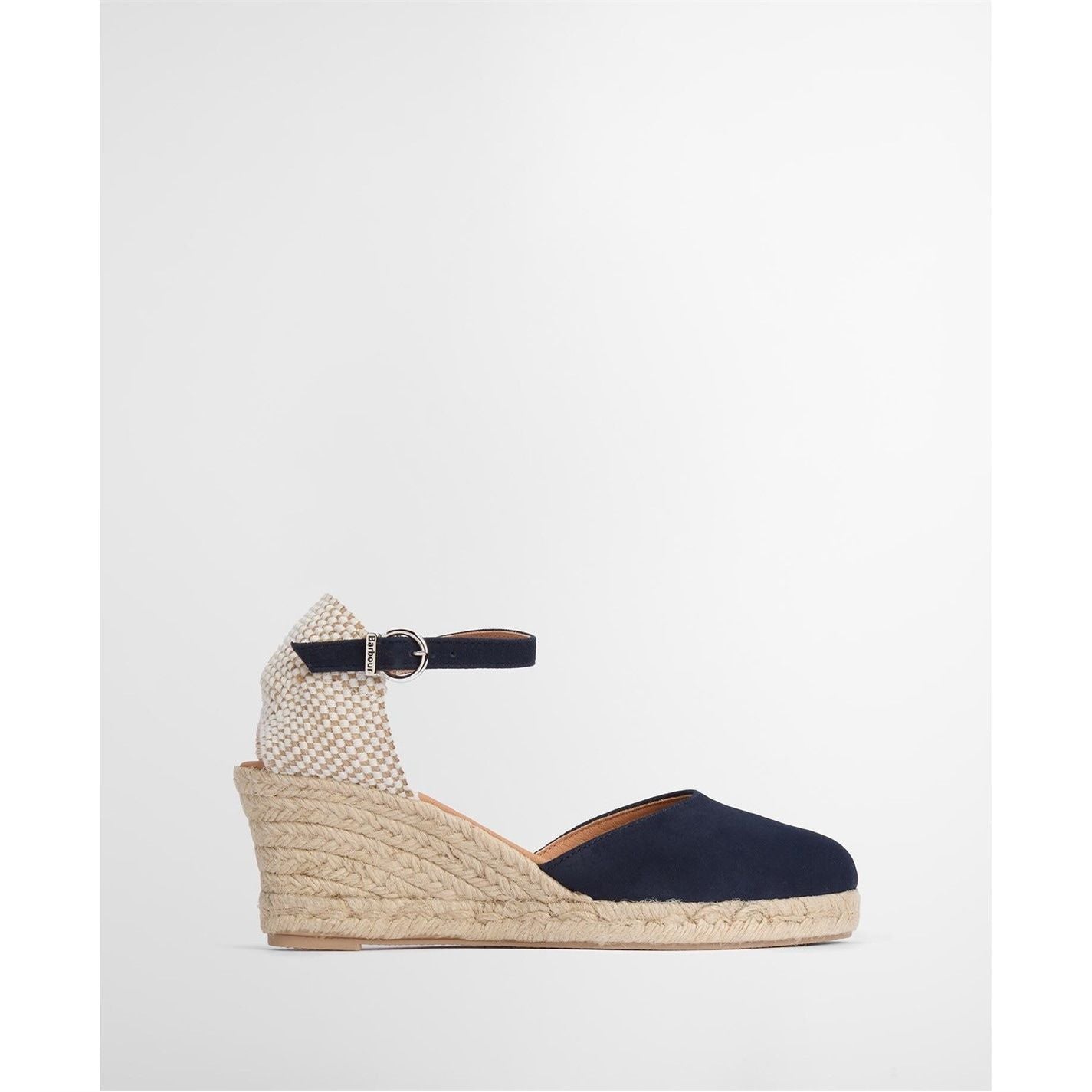  Elder Espadrille Wedges Navy Suede
