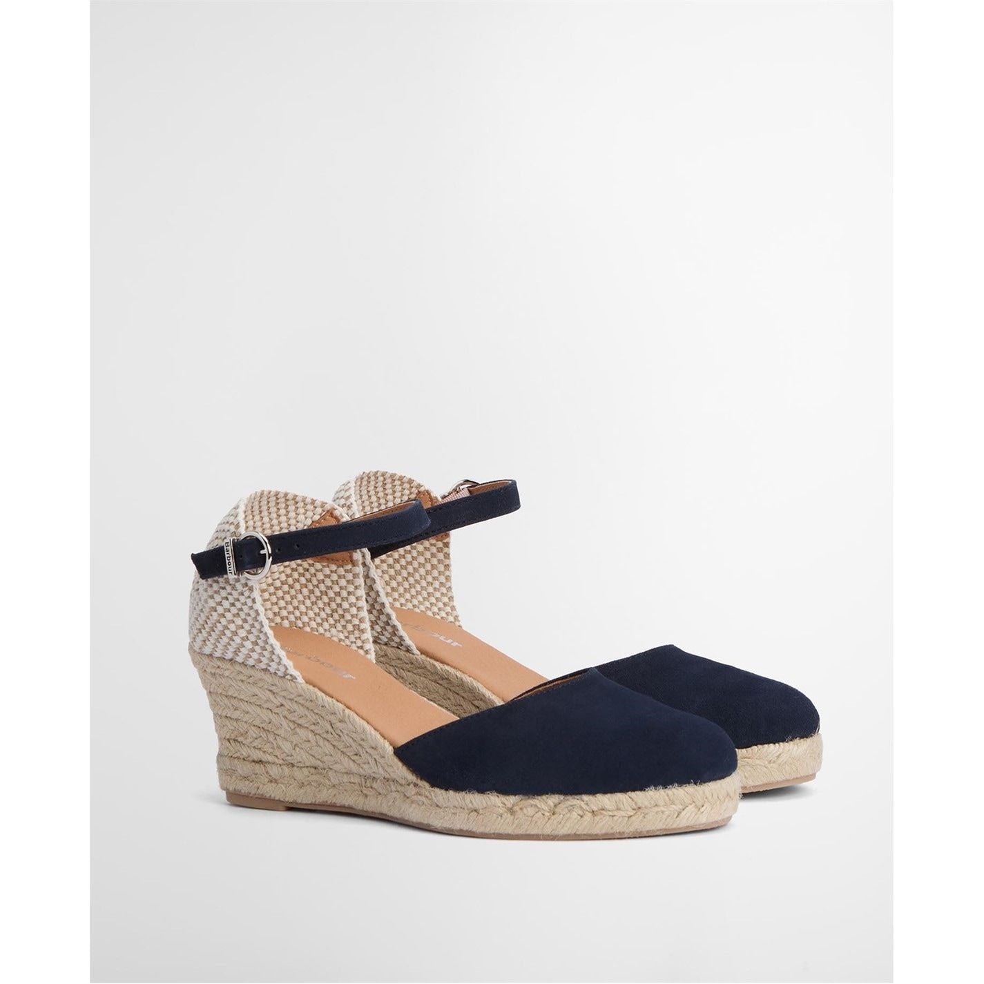  Elder Espadrille Wedges Navy Suede