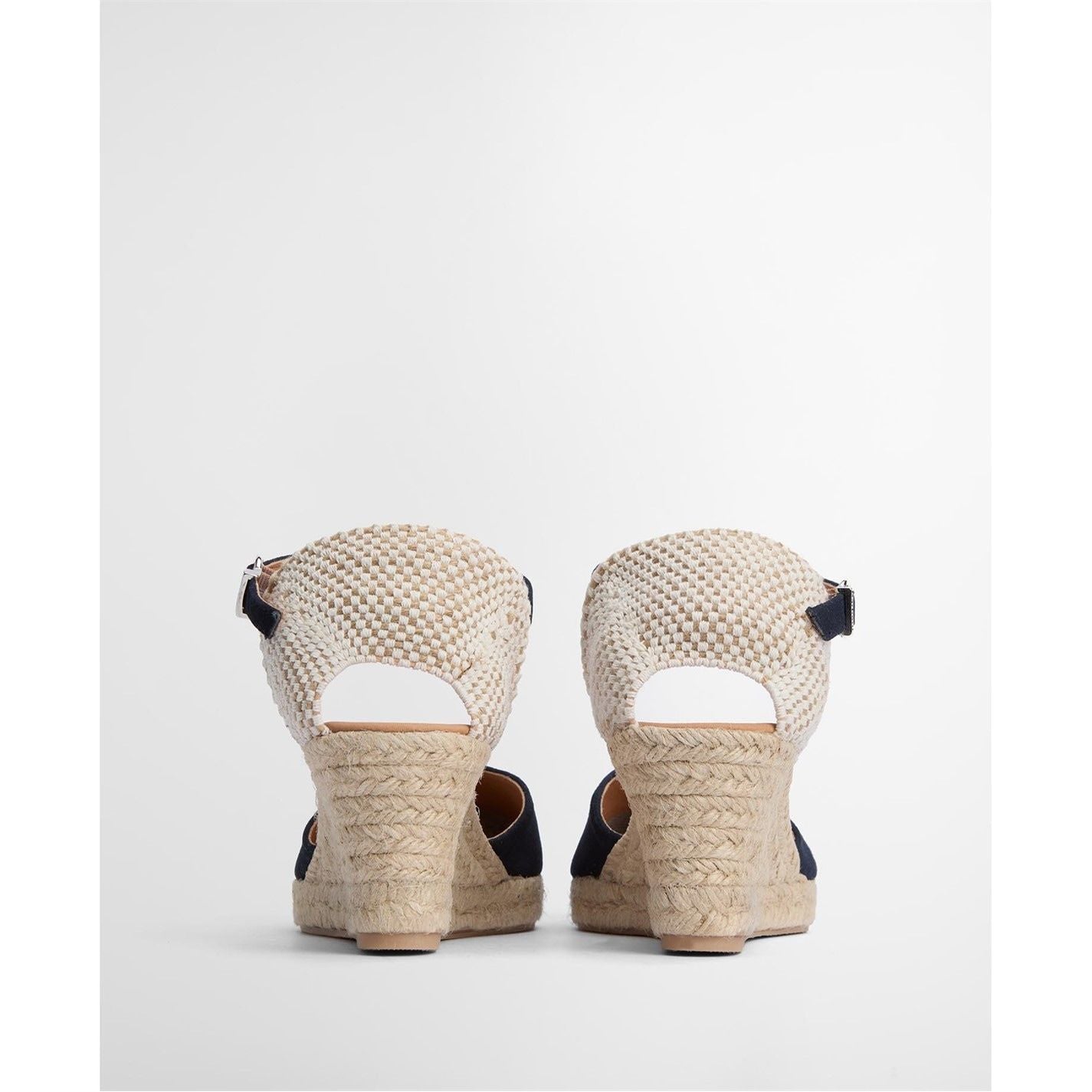  Elder Espadrille Wedges Navy Suede