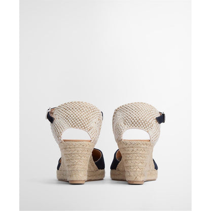  Elder Espadrille Wedges Navy Suede