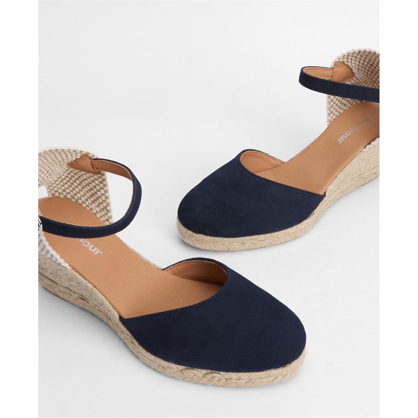  Elder Espadrille Wedges Navy Suede