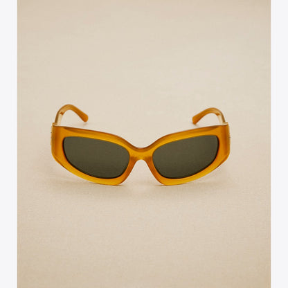 Tory Burch Eleanor Broken Logo Sunglasses OPAL DARK ORANGE/GREY
