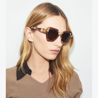 Tory Burch Eleanor Cat-Eye Sunglasses JADE SPOTTED TORTOISE/BROWN GRADIENT