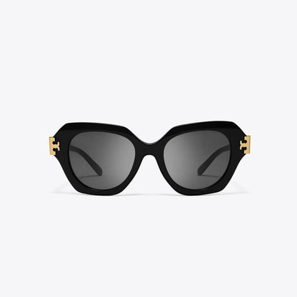 Tory Burch Eleanor Cat-Eye Sunglasses BLACK/DARK GREY