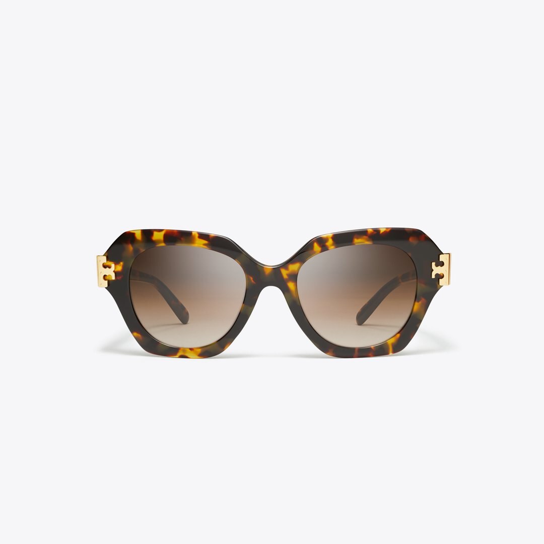 Tory Burch Eleanor Cat-Eye Sunglasses DARK TORTOISE/BROWN GRADIENT