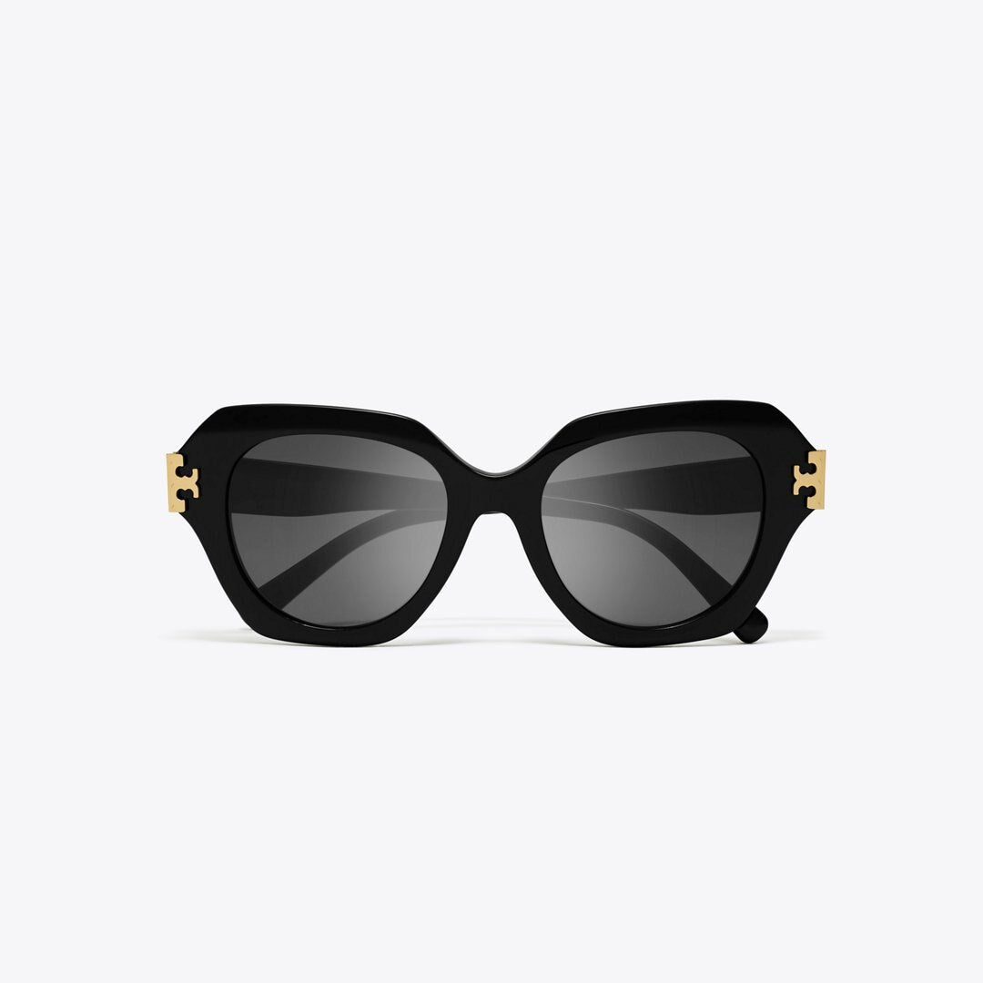 Tory Burch Eleanor Cat-Eye Sunglasses BLACK/DARK GREY