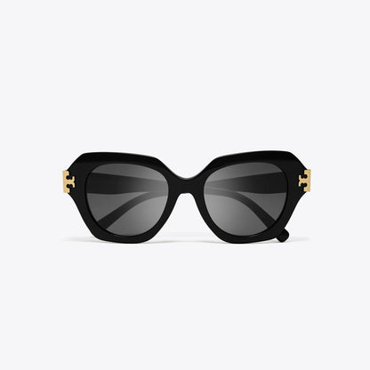 Tory Burch Eleanor Cat-Eye Sunglasses BLACK/DARK GREY