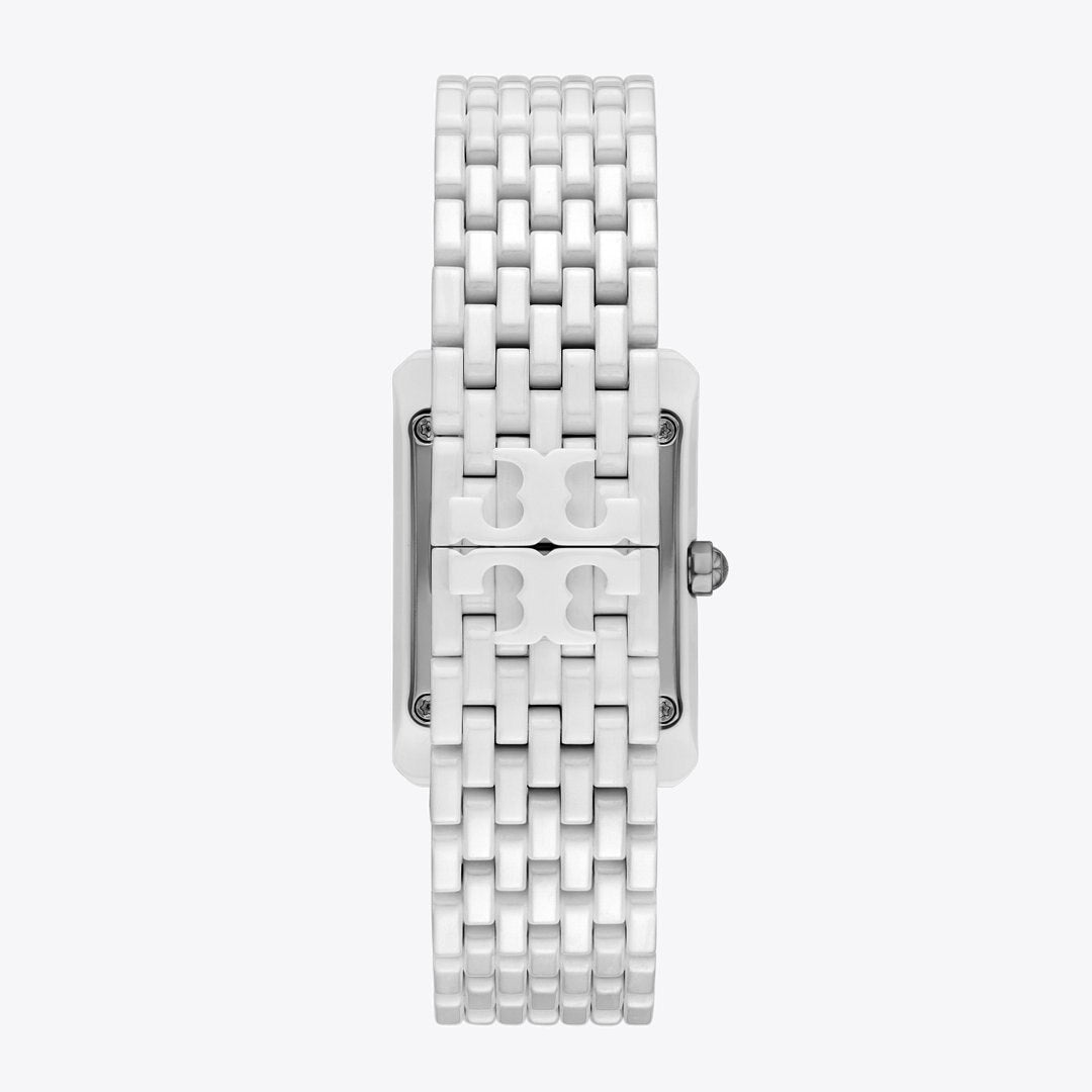 Tory Burch Eleanor Ceramic Watch WHITE CERAMIC
