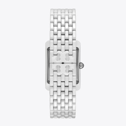 Tory Burch Eleanor Ceramic Watch WHITE CERAMIC