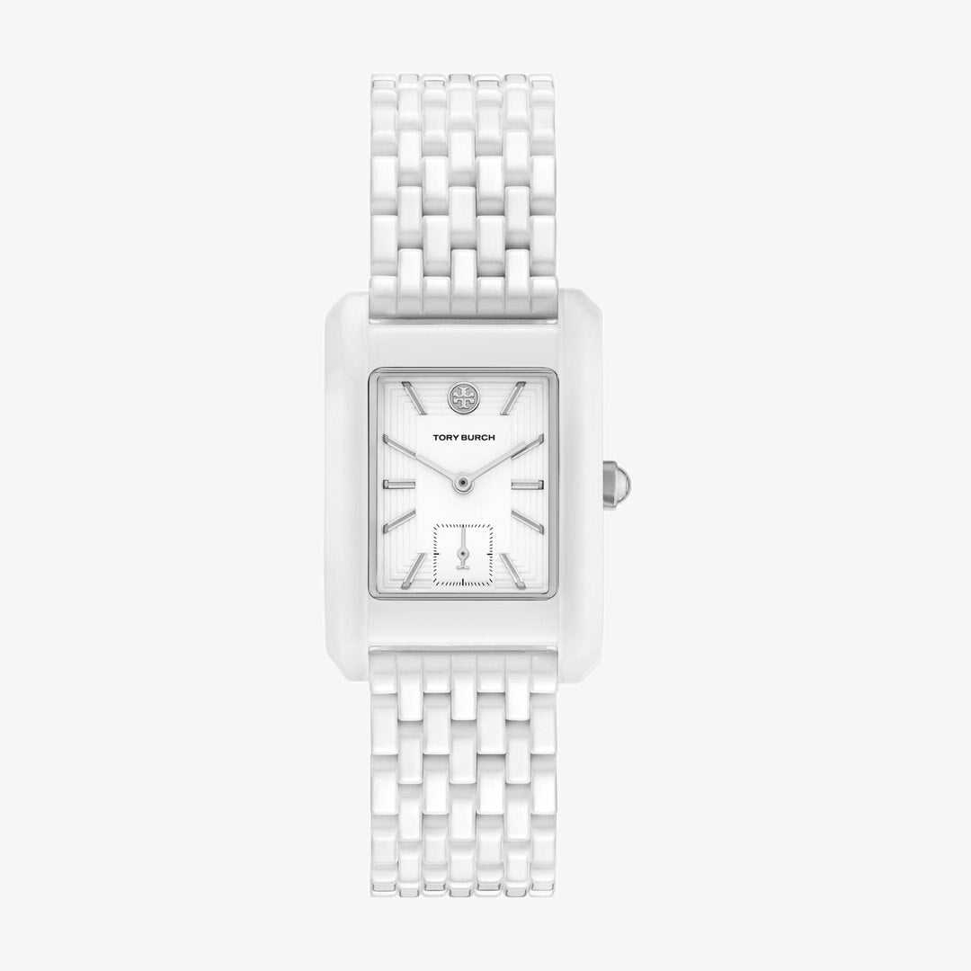 Tory Burch Eleanor Ceramic Watch WHITE CERAMIC