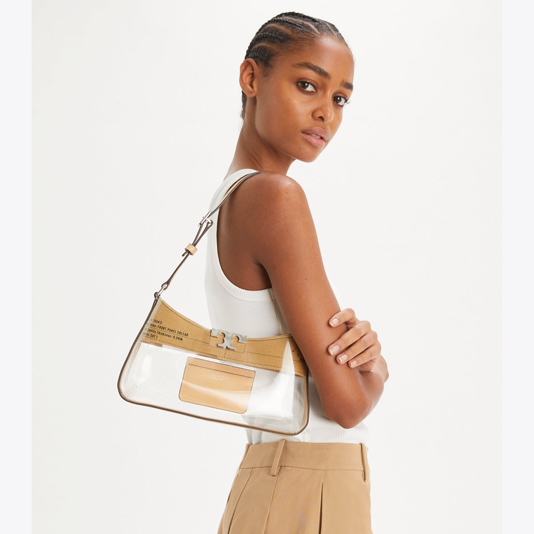 Tory Burch Eleanor Clear Slim Shoulder Bag Clear