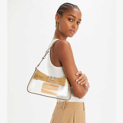 Tory Burch Eleanor Clear Slim Shoulder Bag Clear