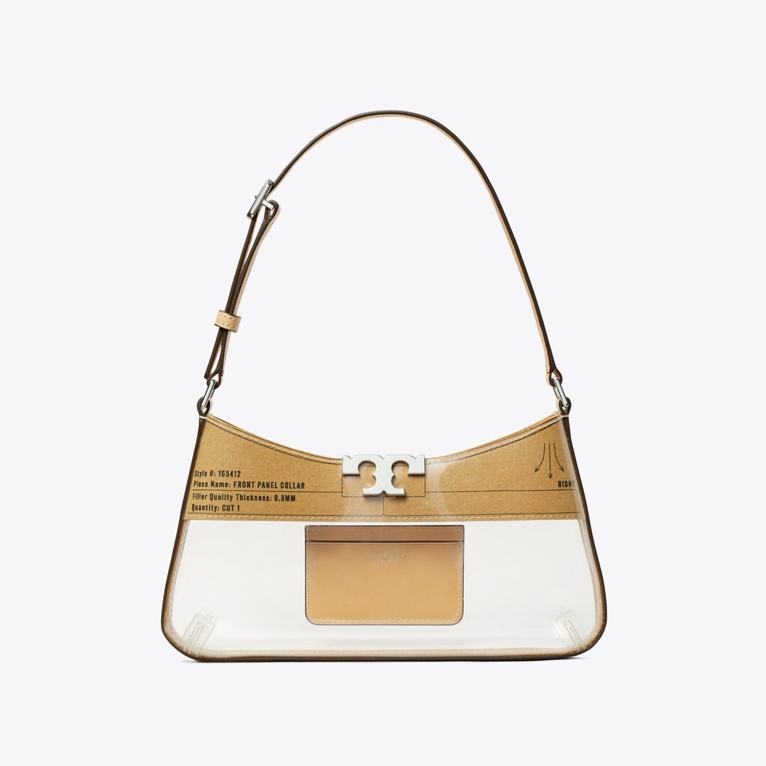 Tory Burch Eleanor Clear Slim Shoulder Bag Clear