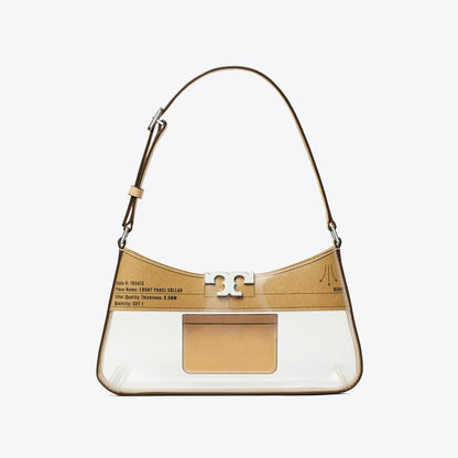 Tory Burch Eleanor Clear Slim Shoulder Bag Clear