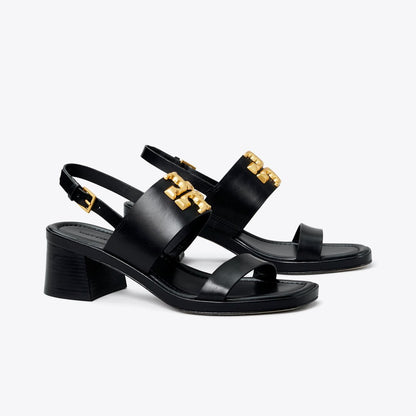 Tory Burch Eleanor Heel Sandal PERFECT BLACK