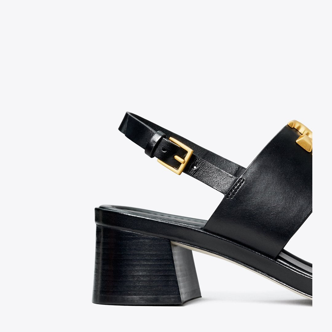 Tory Burch Eleanor Heel Sandal PERFECT BLACK