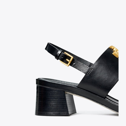 Tory Burch Eleanor Heel Sandal PERFECT BLACK