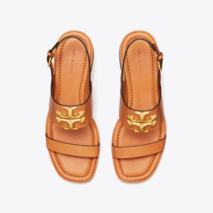 Tory Burch Eleanor Heel Sandal Brandy